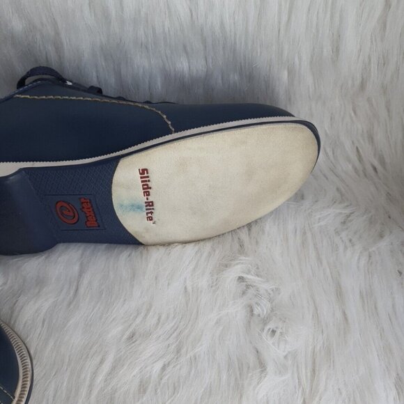 Dexter Bowling Shoes Vintage George Men USA 7.5 M Leather Blue Red Navy B2415-18 main image 6